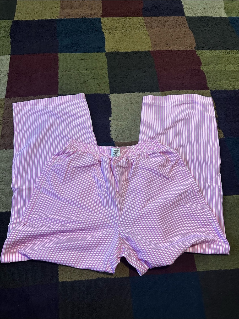 Classic Pink & White Striped Wide-Leg Pants